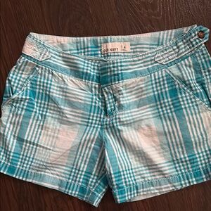 Old Navy Women's Blue Plaid Shorts